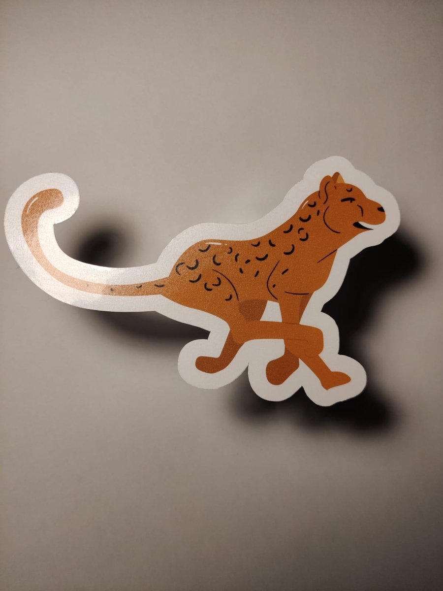 Cheetah Sticker - Zoogdieren Cheetahs Jaguars Jachtluipaard - Savanne - Handgemaakte Stickers - Journaling - Bullet Journal - Scrapbooking - Leuke Stickers - Laptop Sticker - Telefoon Sticker - Cute - Dier - Lief - Schattig - Wilde Dieren